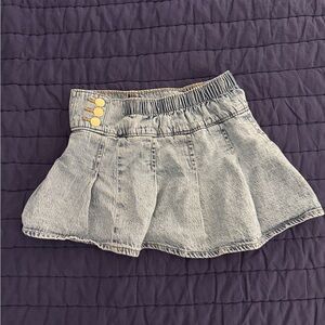 Abercrombie Kids Pleated Denim Skort